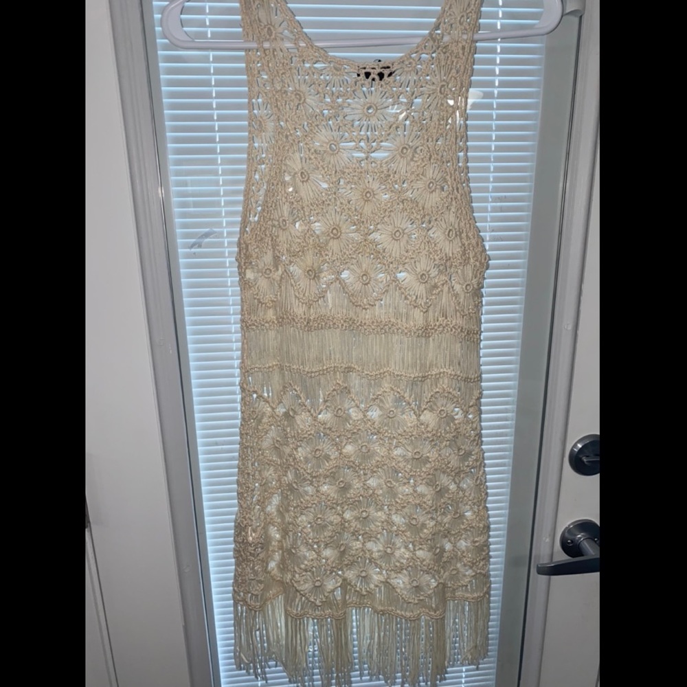 Crochet swim coverup, Size small